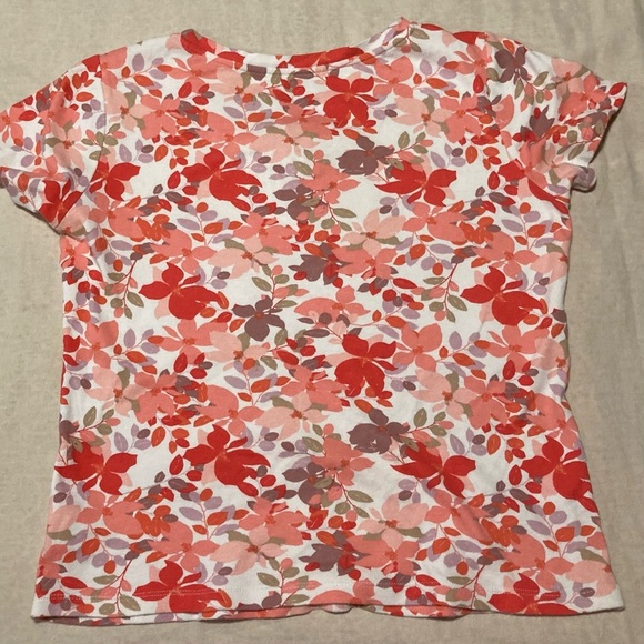 Rebecca Malone Red and Orange Floral Short Sleeve Tee - Picture 4 of 9